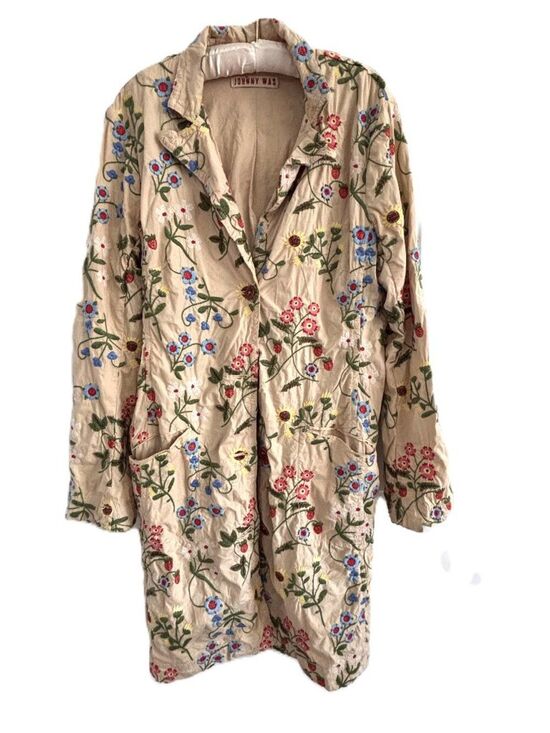 Johnny Was Jackets & Blazers - Y2K VINTAGE JOHNNY WAS Embroidered Floral Trench Coat | Size XL